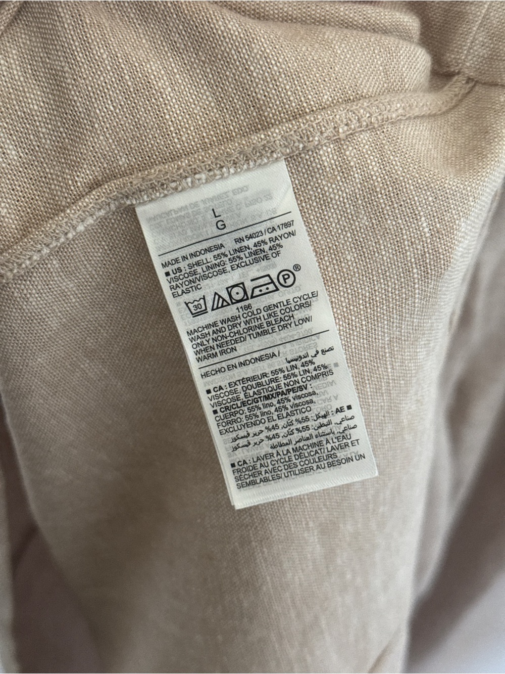 Old Navy Women’s Strapless Linen Midi Dress in tan size L - Picture 6 of 6